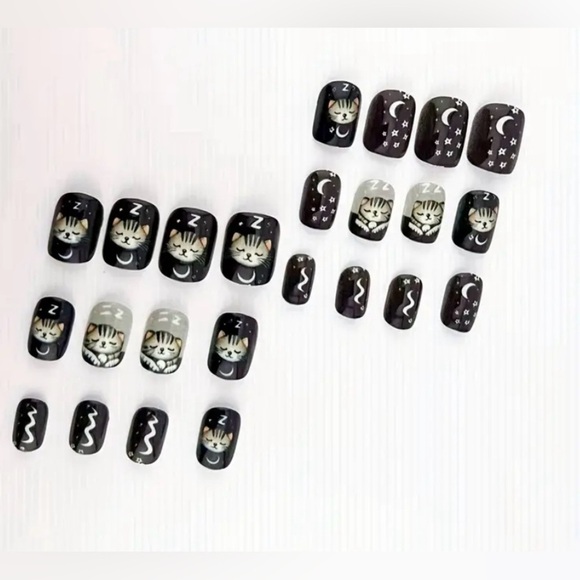 Cat Fake Press On Nails NWT - Picture 4 of 10